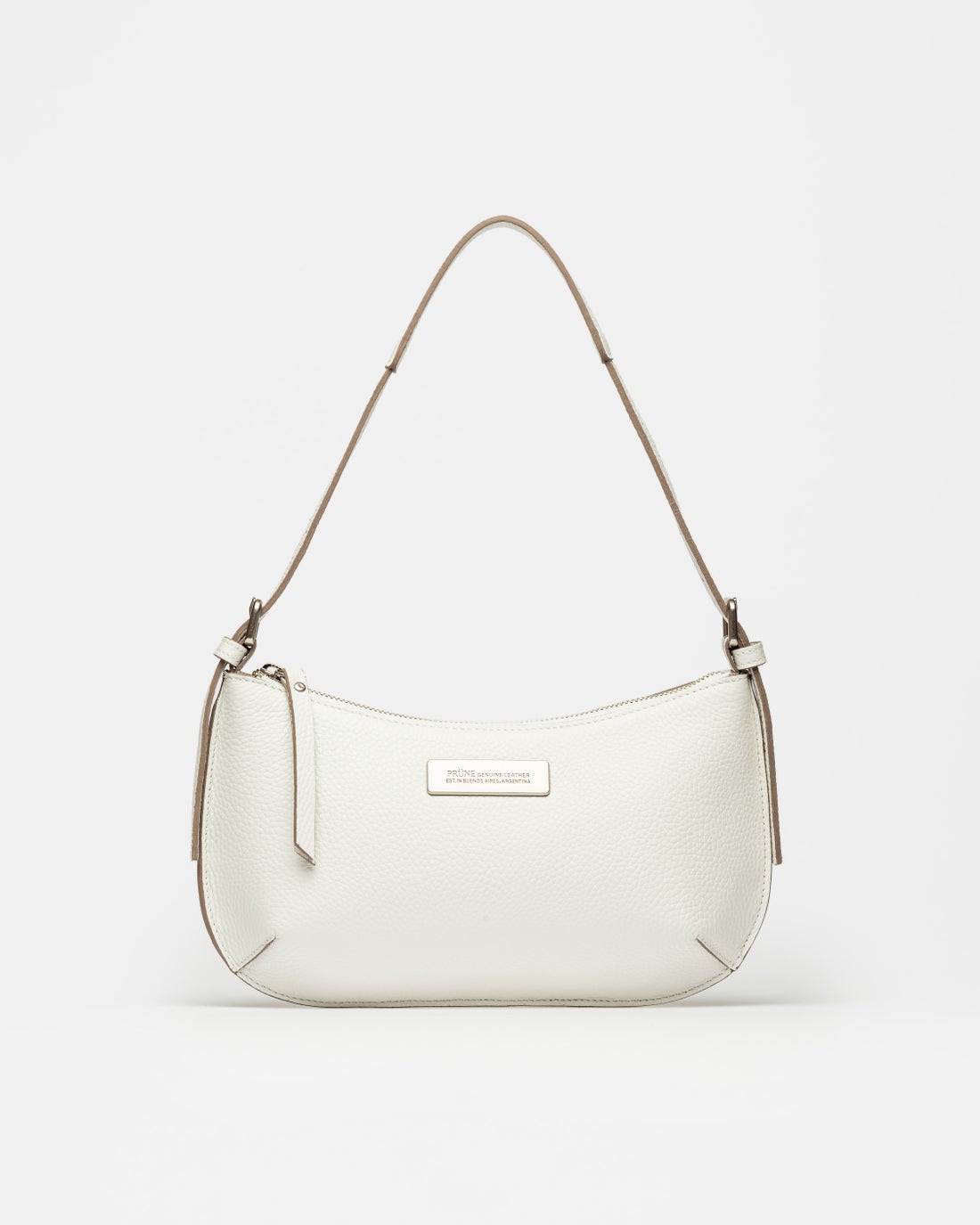 Cartera al hombro Mia en cuero graneado