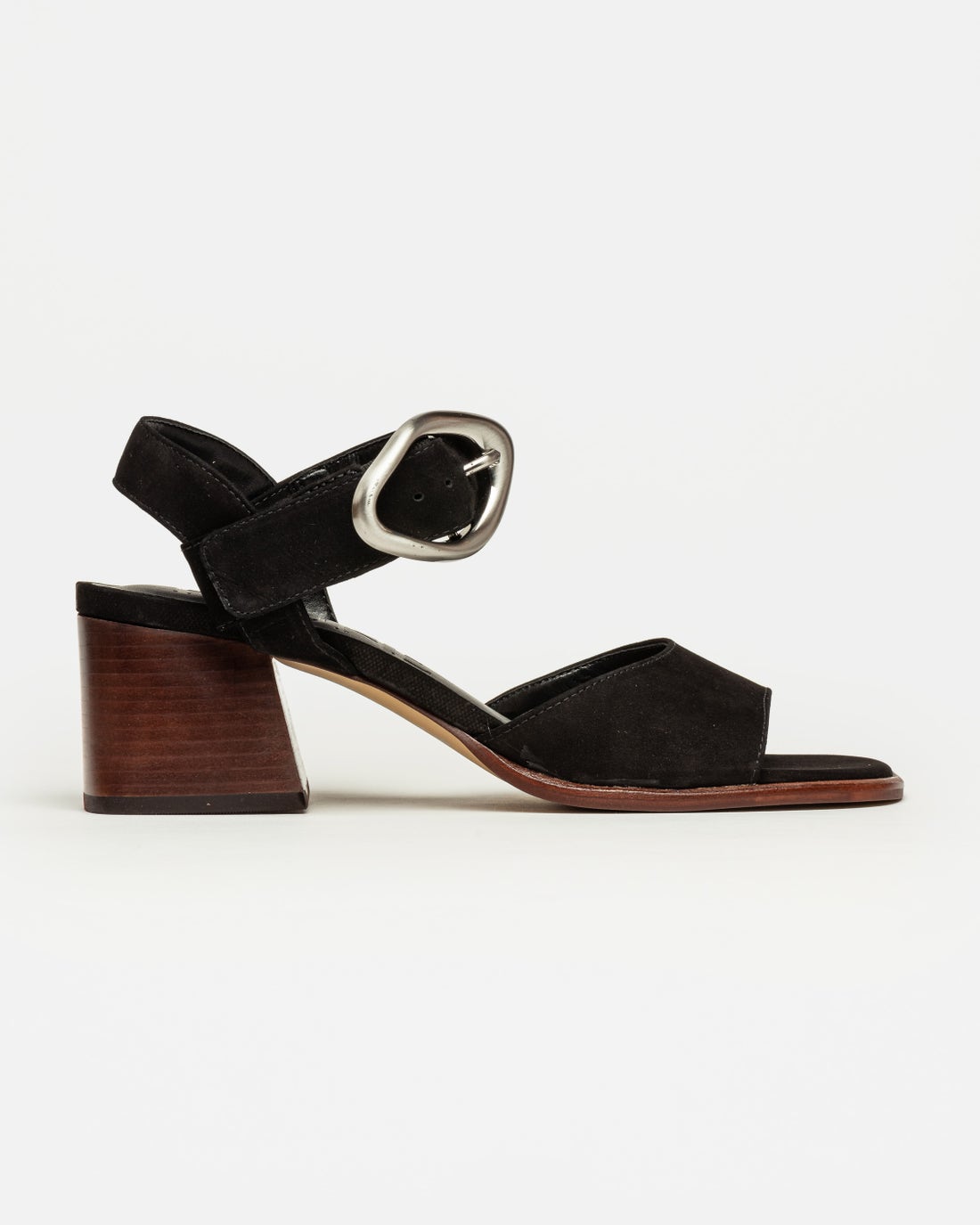 Sandalia media Julie en cuero nobuk